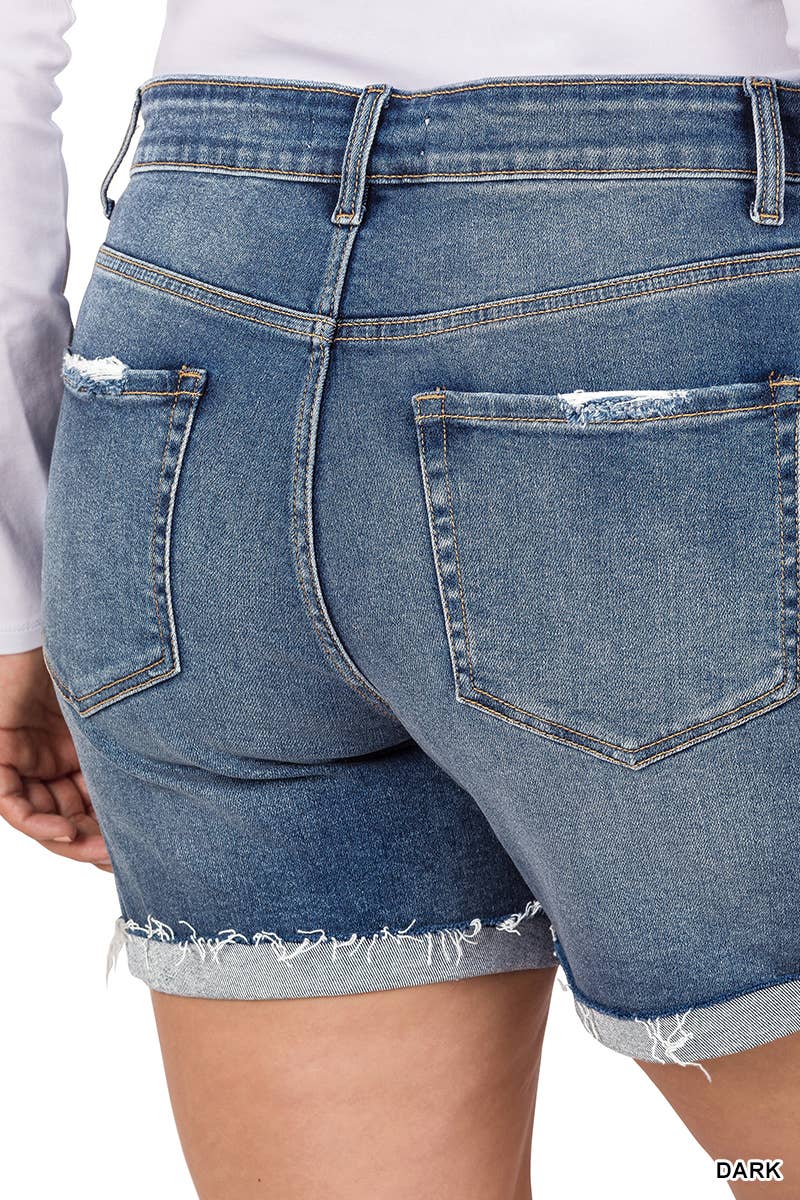 Savannah Denim Shorts Plus