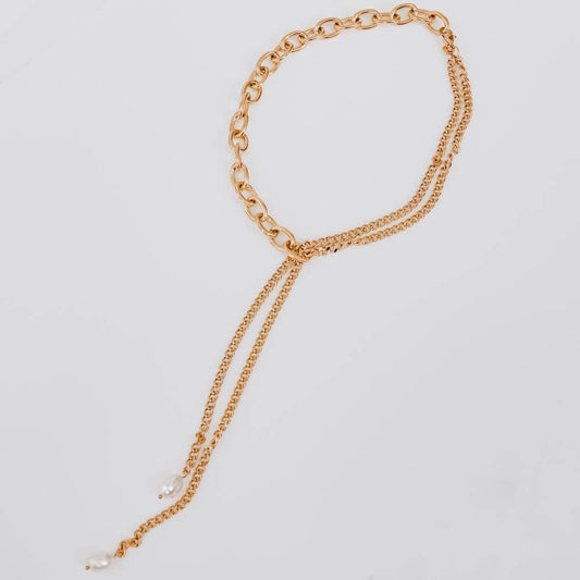 Dripped In Chains And Pearls Necklace WATERPROOF