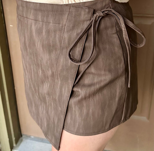 Lather In Leather Skort