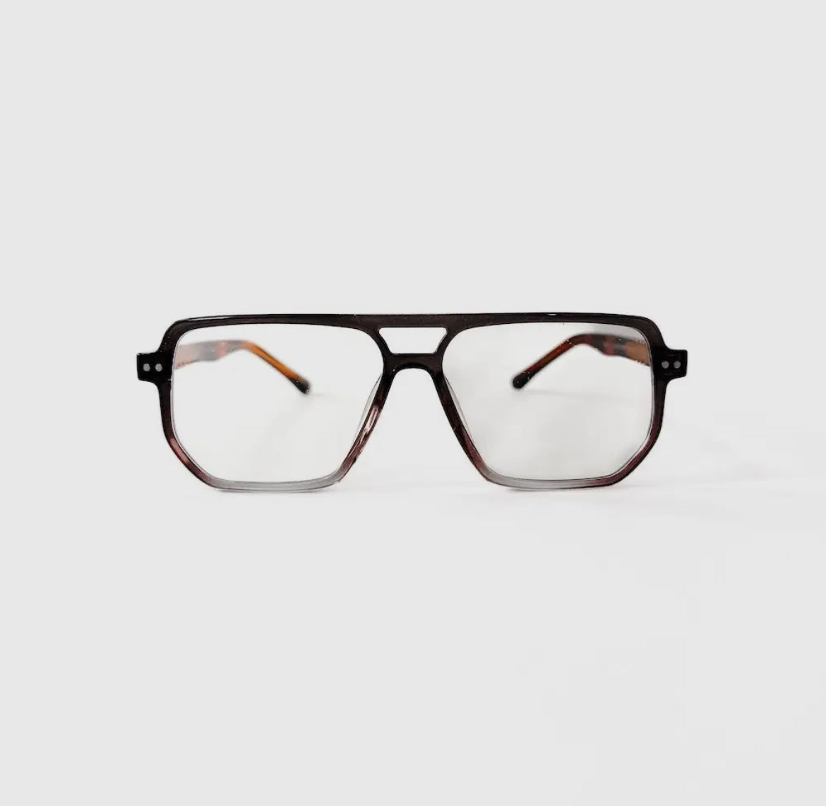 Oversized Square Aviator Blue Light Glasses