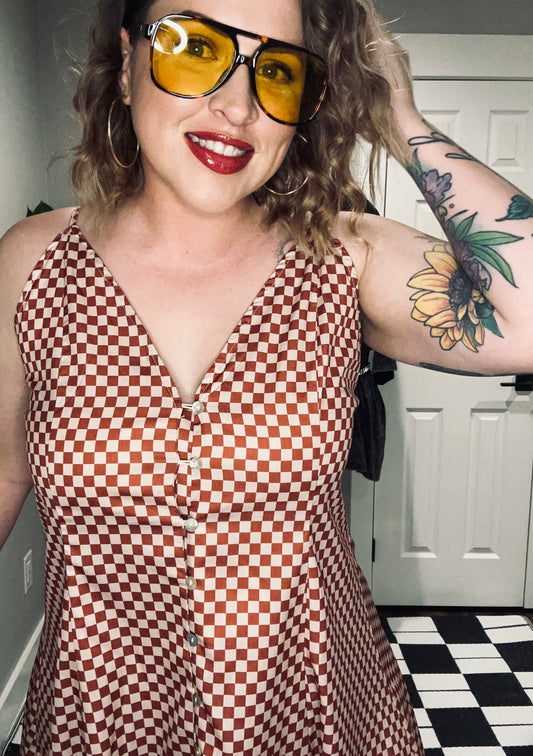 Be Bold Checkered Dress