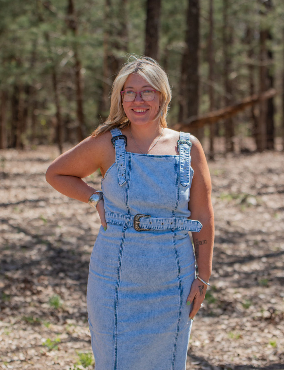 Buckle Blue Dress