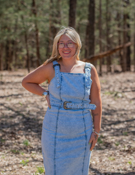 Buckle Blue Dress