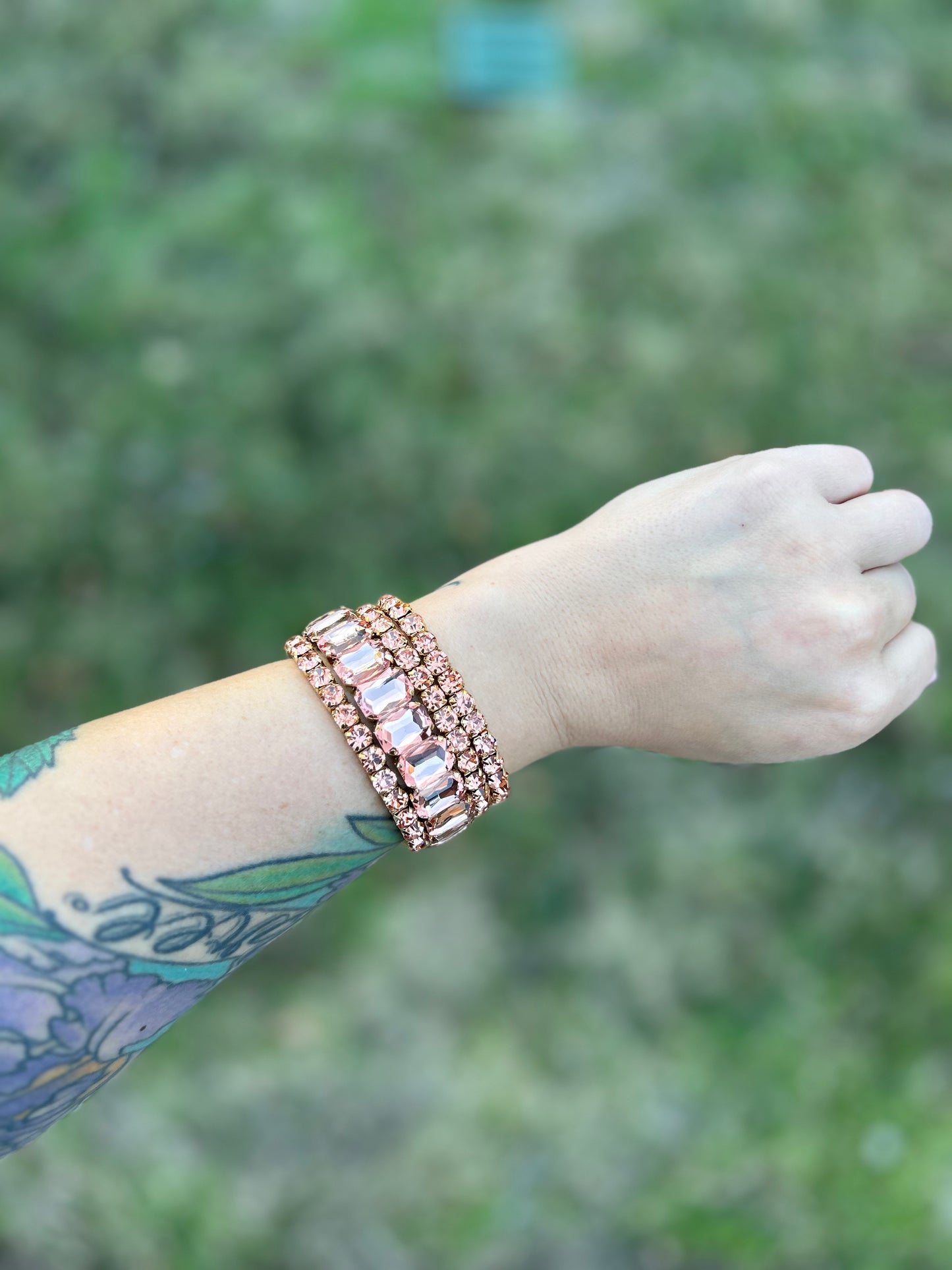 Pink Rhinestone Stack