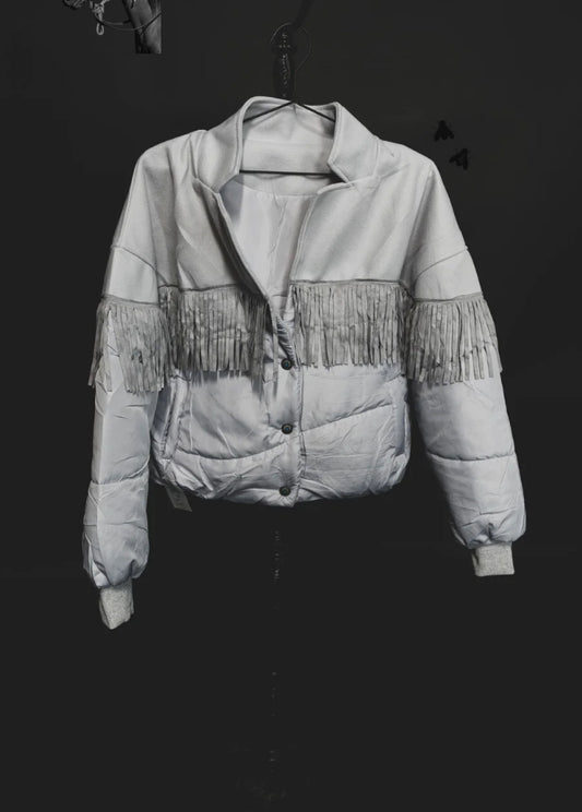 YALL FLY FRINGE JACKET *CHROME