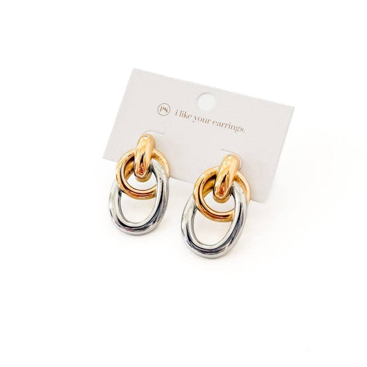 Adelle Two Tone Earrings