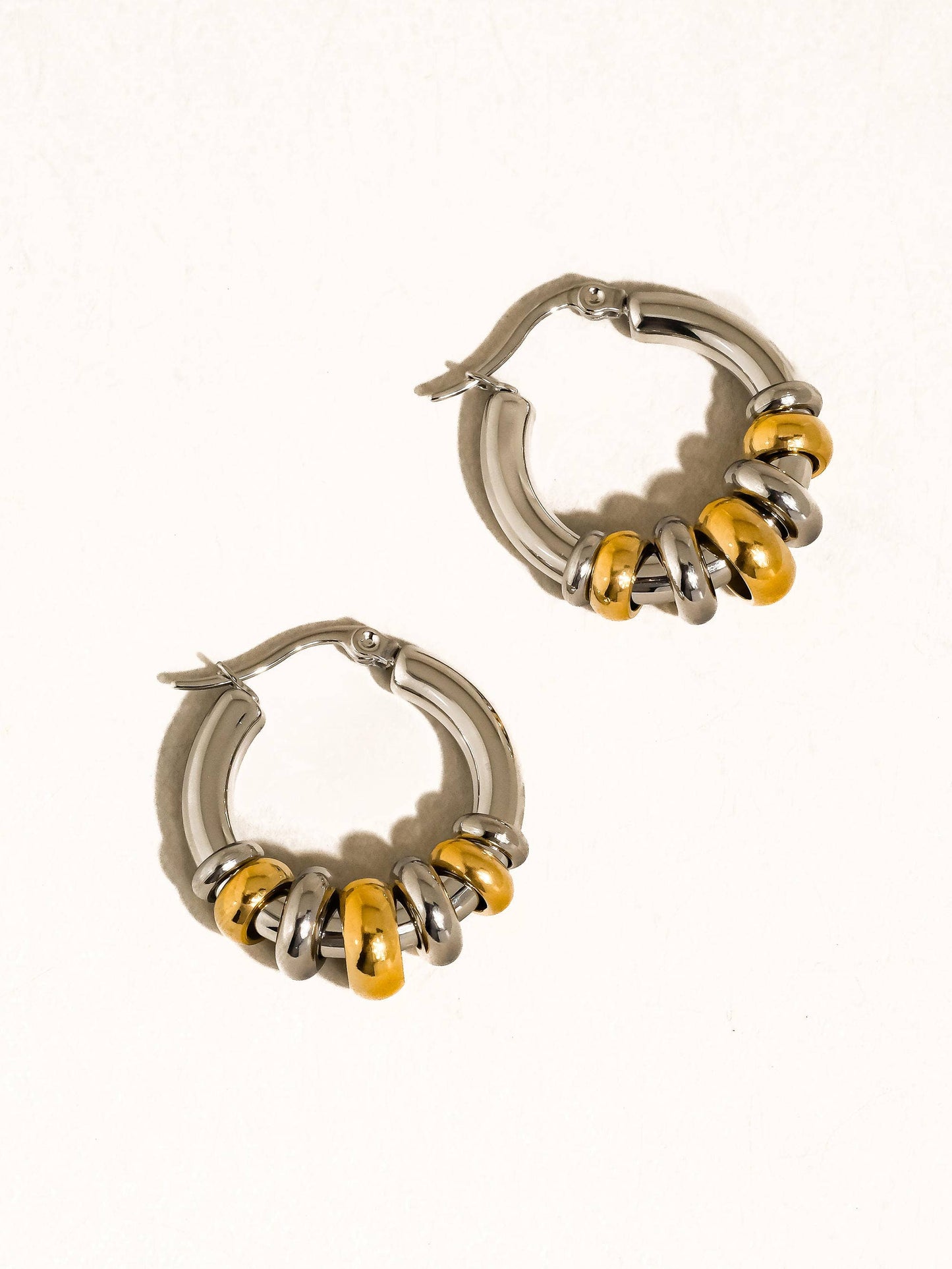 Novine Two Tone Hoop Earring