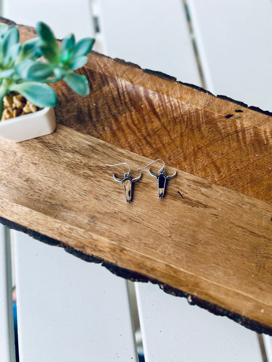 Longhorn Cowhide Earrings