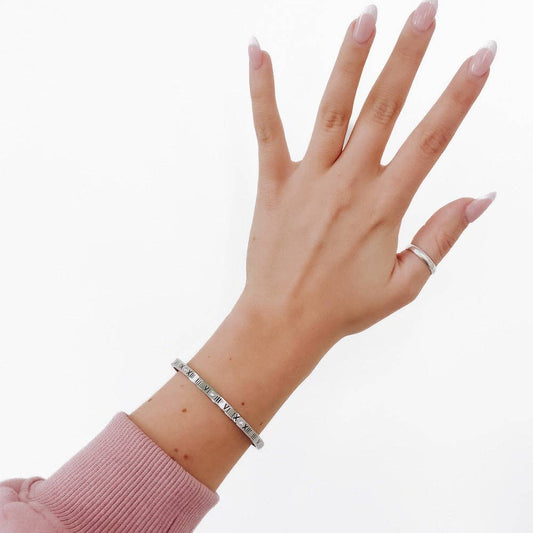 Roman Numeral Bangle WATERPROOF