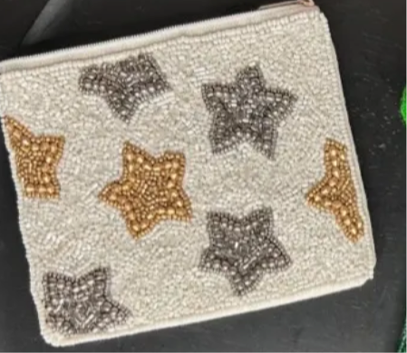Large Holiday Beaded Bag
