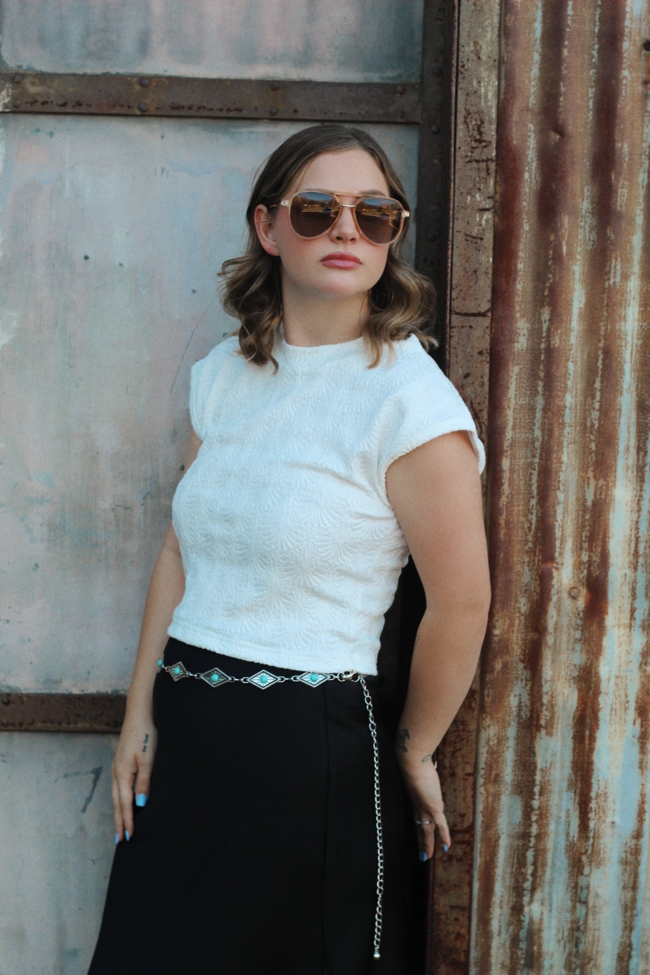 Harley Cap Sleeve Top