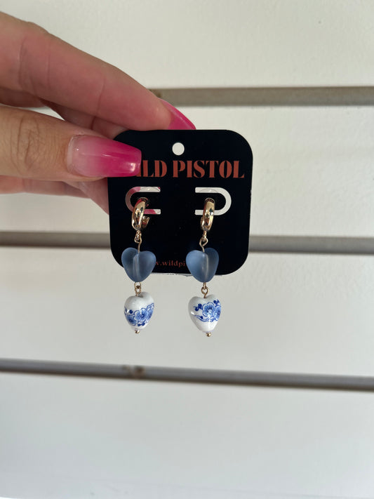 Heart Floral Earrings