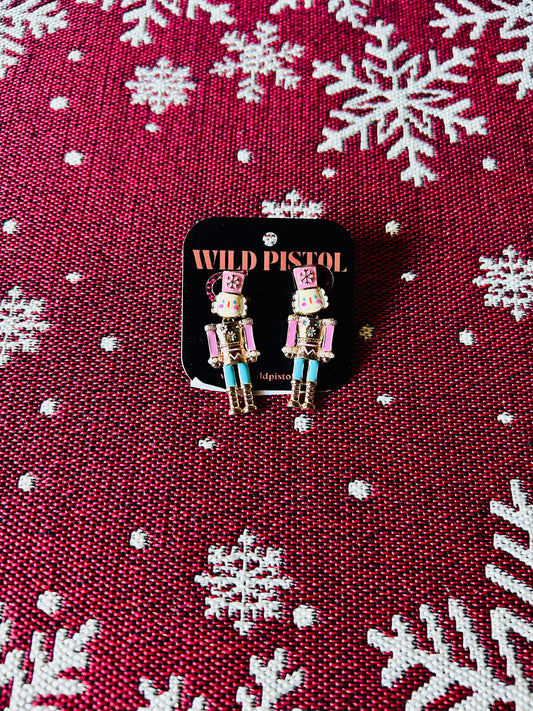 Pink Nutcracker Earrings