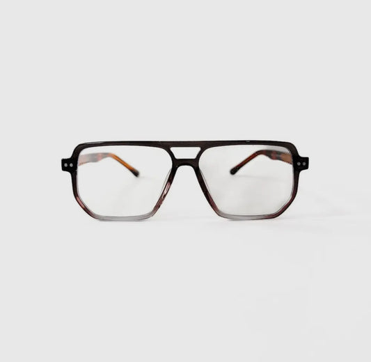 Oversized Square Aviator Blue Light Glasses