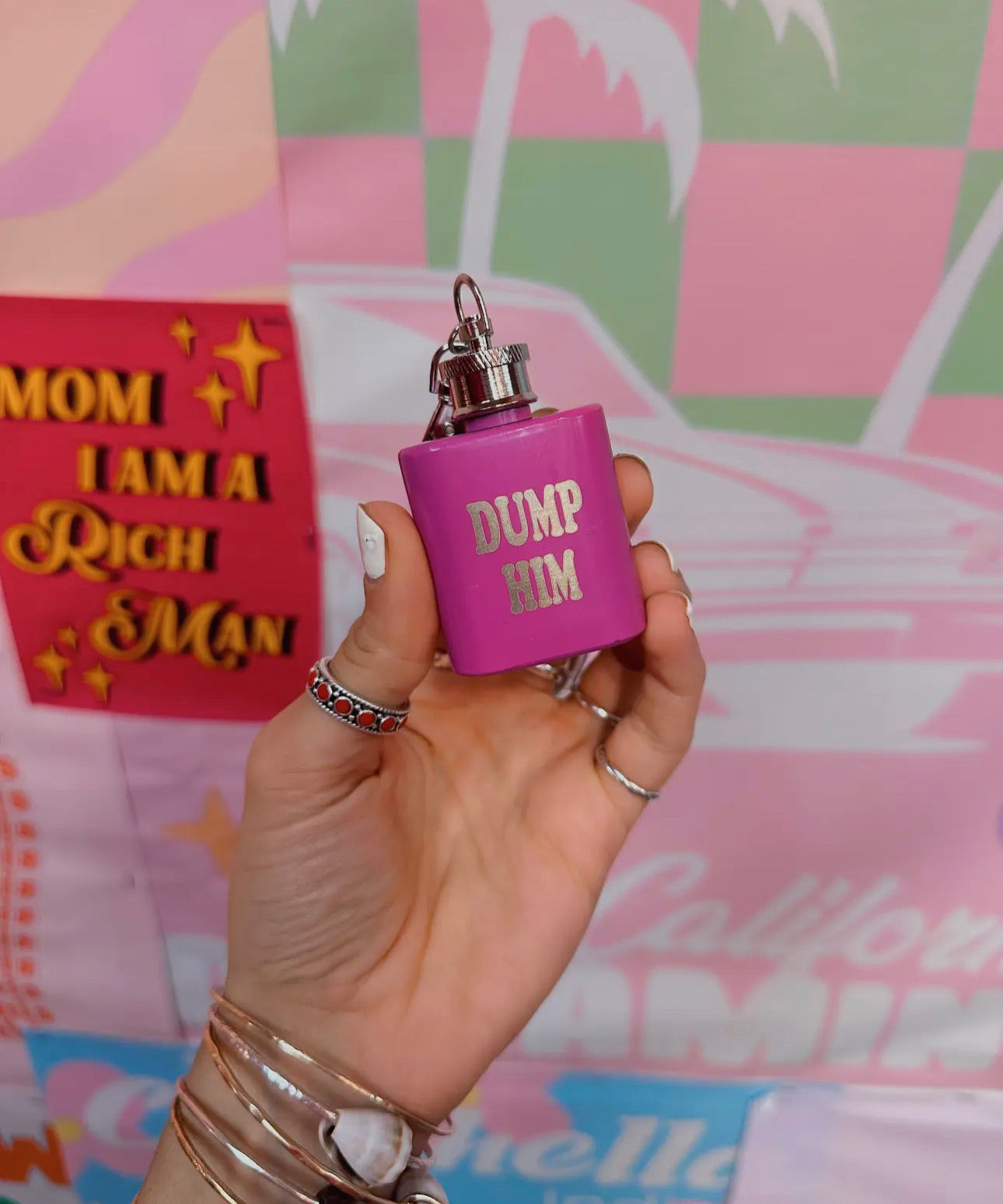 Dump Him Keychain Flask