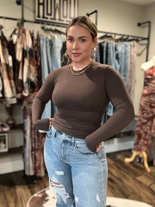 Soft Knit Jersey Long Sleeve Tee