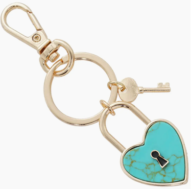 Heart Lock Charm Keychain