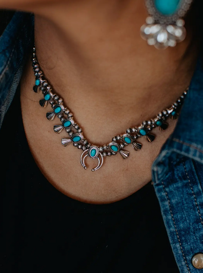 Moon Child Turquoise Stones Necklace