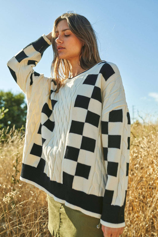 Everyday Checker Sweater