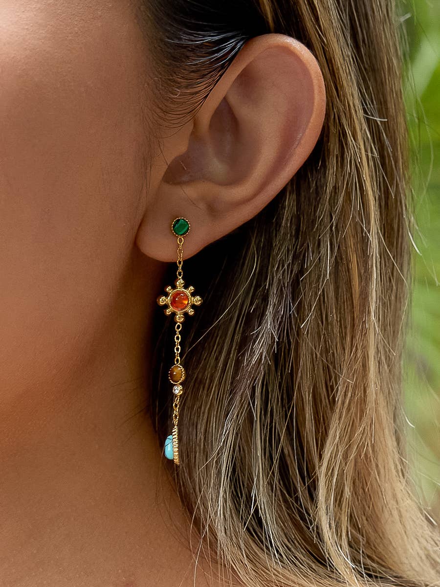 Bellevie Gemstone Drop Earrings