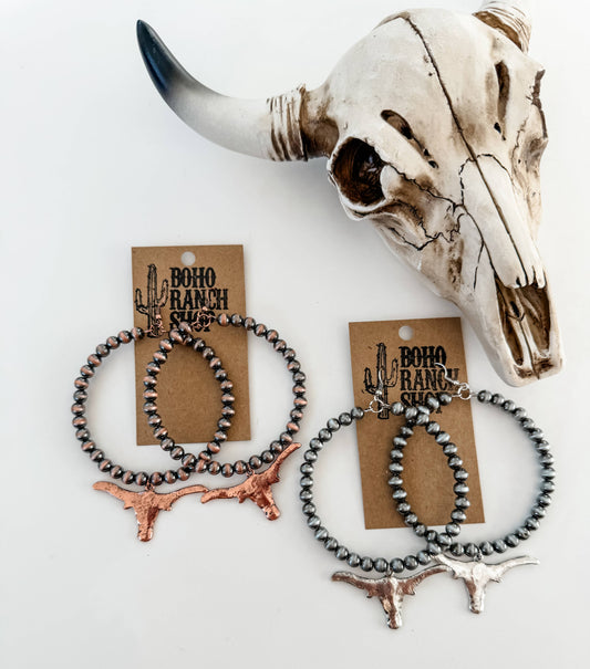 Longhorn Hoop Earrings