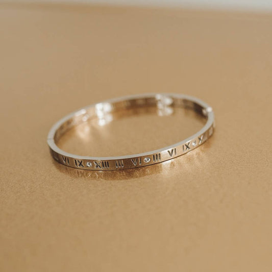 Roman Numeral Bangle WATERPROOF