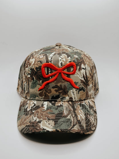 Red Camo Bow Hat